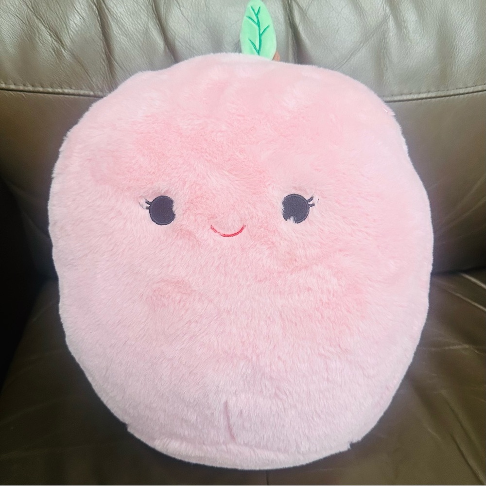 PHYLLIS FuzzAMallow Original Squishmallow KellyToy Pink Peach Fruit Plush 16”